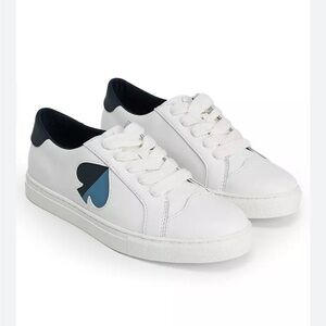 Kate Spade White and Blue Sneakers